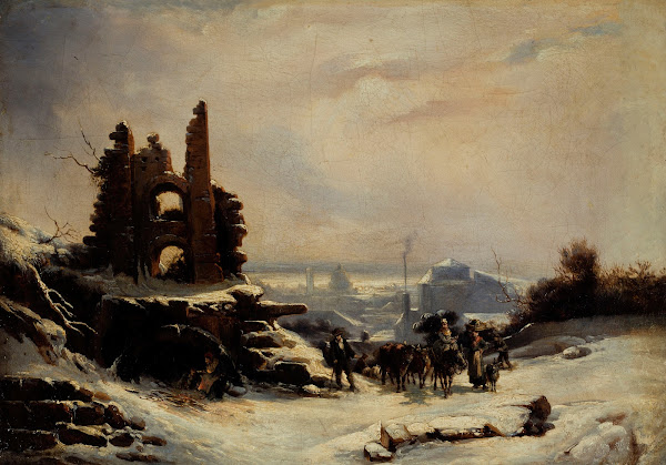 Le Retour Du Marché Effet De Neige Sur Paris 1830
