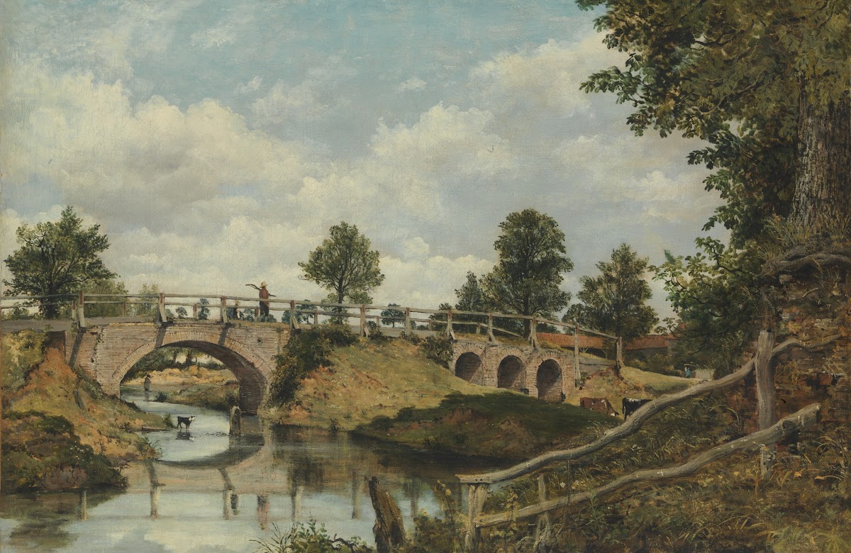 An Old Bridge at Hendon Middlesex ca 1828