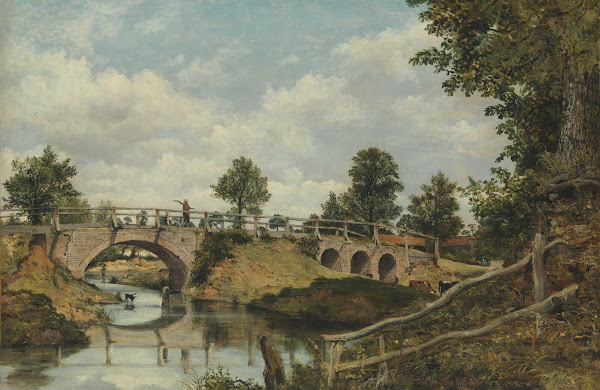An Old Bridge at Hendon Middlesex ca 1828