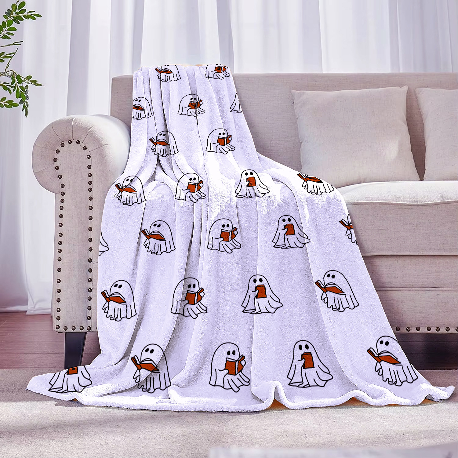 Flannel blanket with digital print, cartoon design