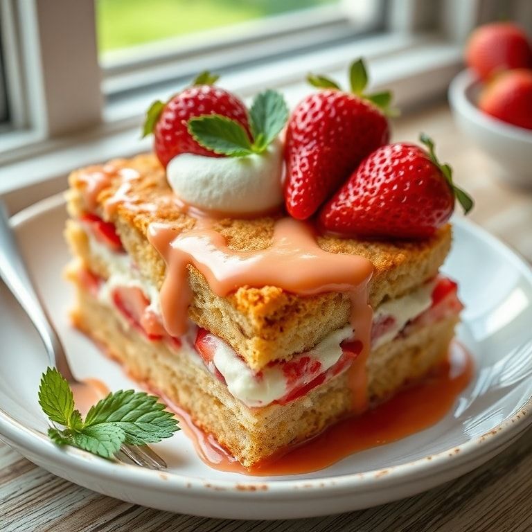 Easy Strawberry Shortcake Roulade Recipe for Summer Dessert - Quick & Homemade Delight