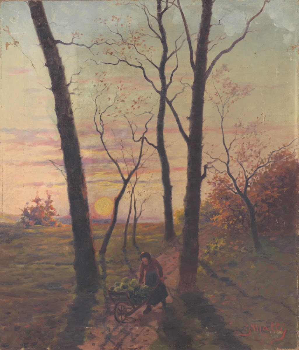 Sunset in Pezinok 1905