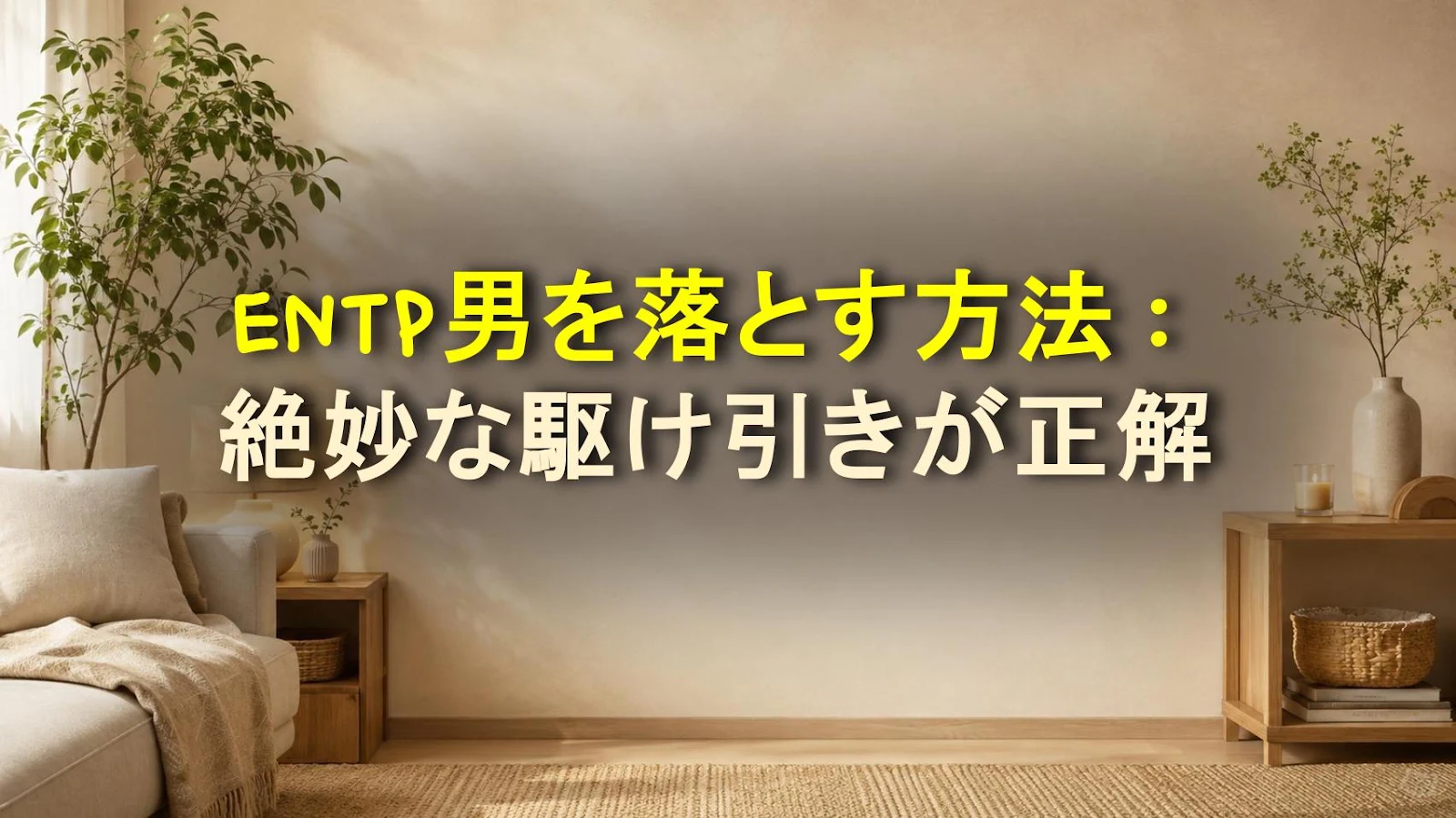 ENTP男を落とす方法：絶妙な駆け引きが正解