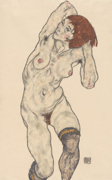 Nude in Black Stockings 1917