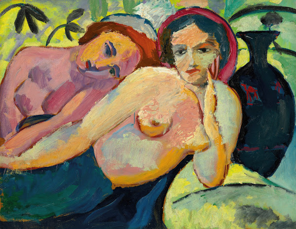 Zwei Mädchen orientalischer Entwurf 1912
