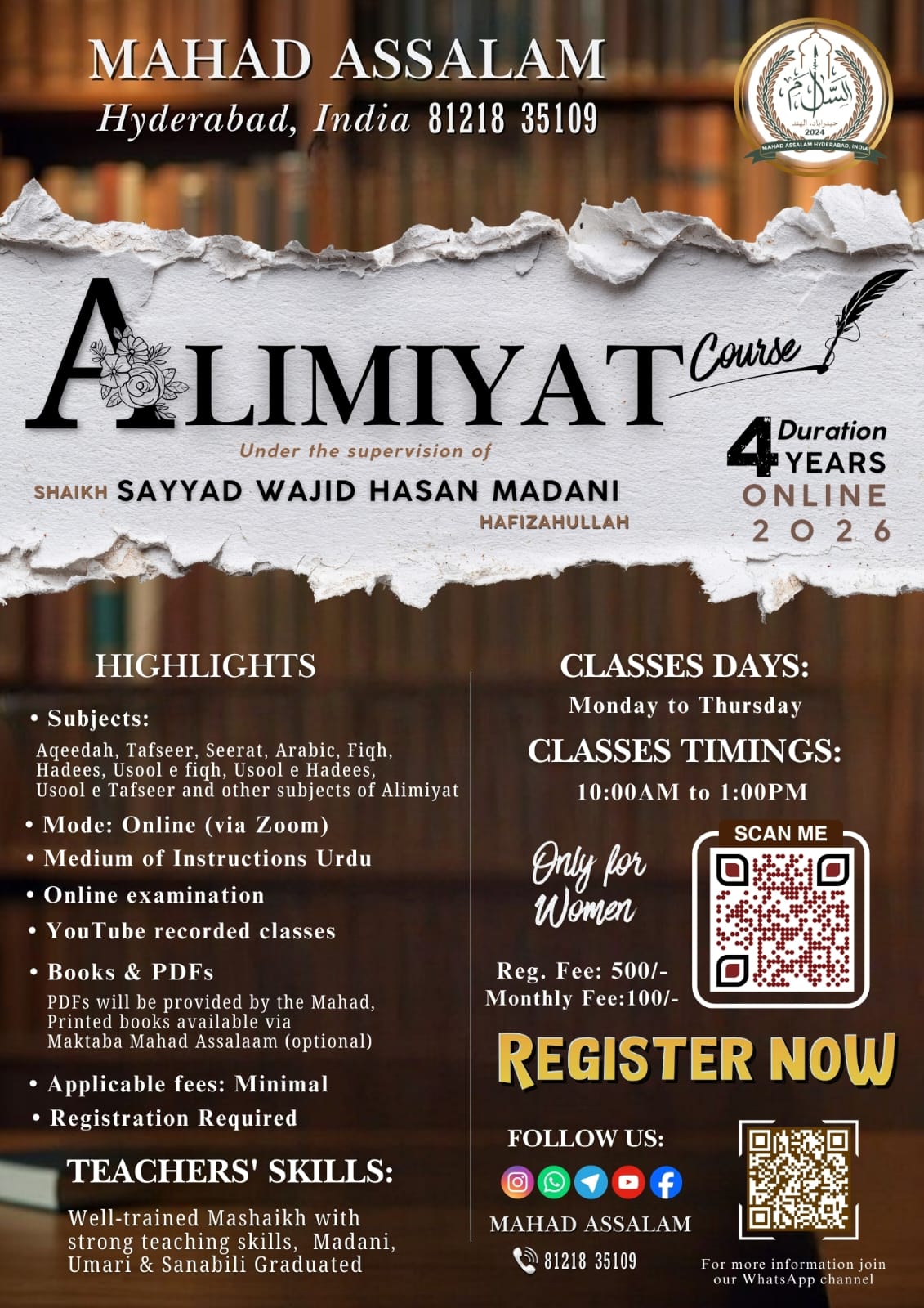 Alimiyat For Females Course Banner
