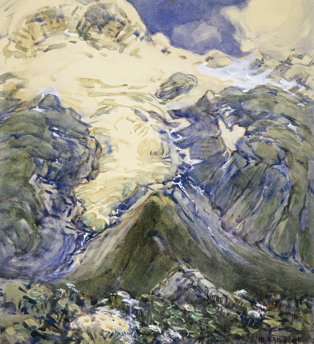 Stocking Glacier from Hooker Valley circa 1932