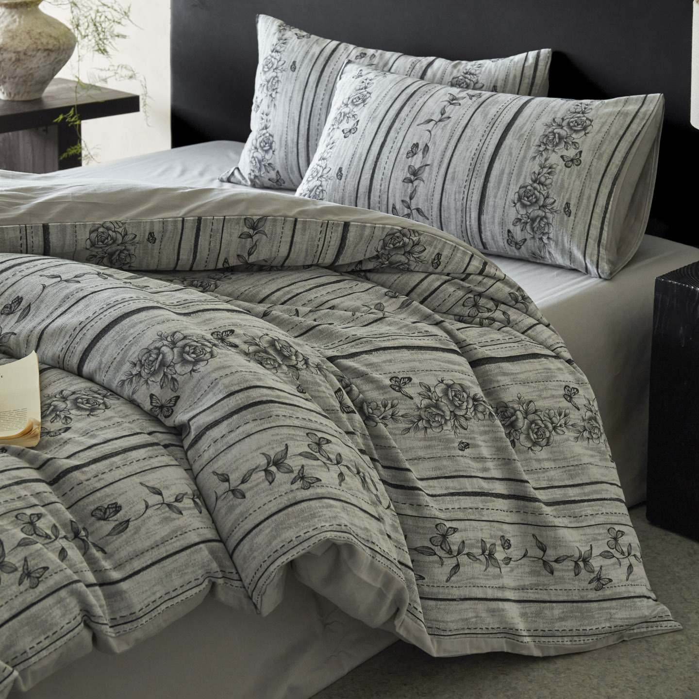 Pure Cotton Bedding Set, 4-piece, Vintage Style