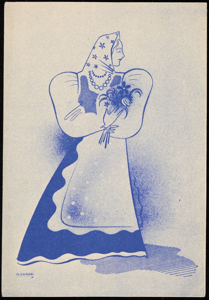 Kobieta w stroju krakowskim 1938 1940