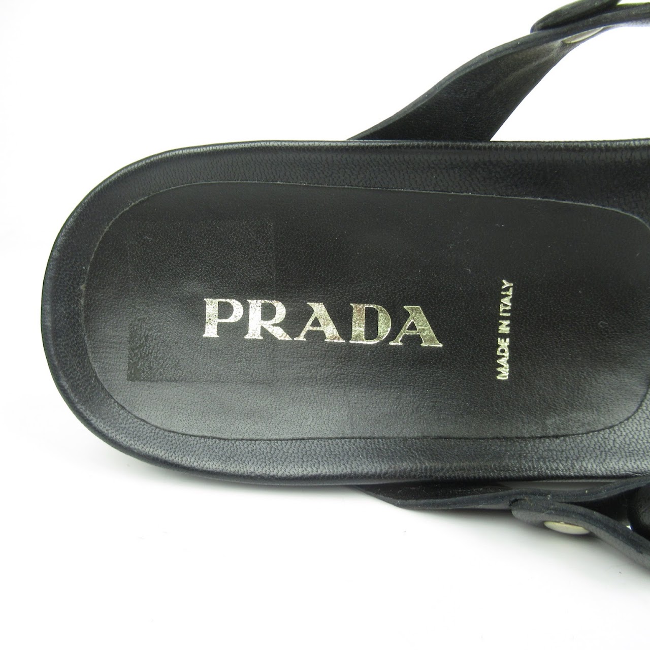 Prada Leather Chancletas