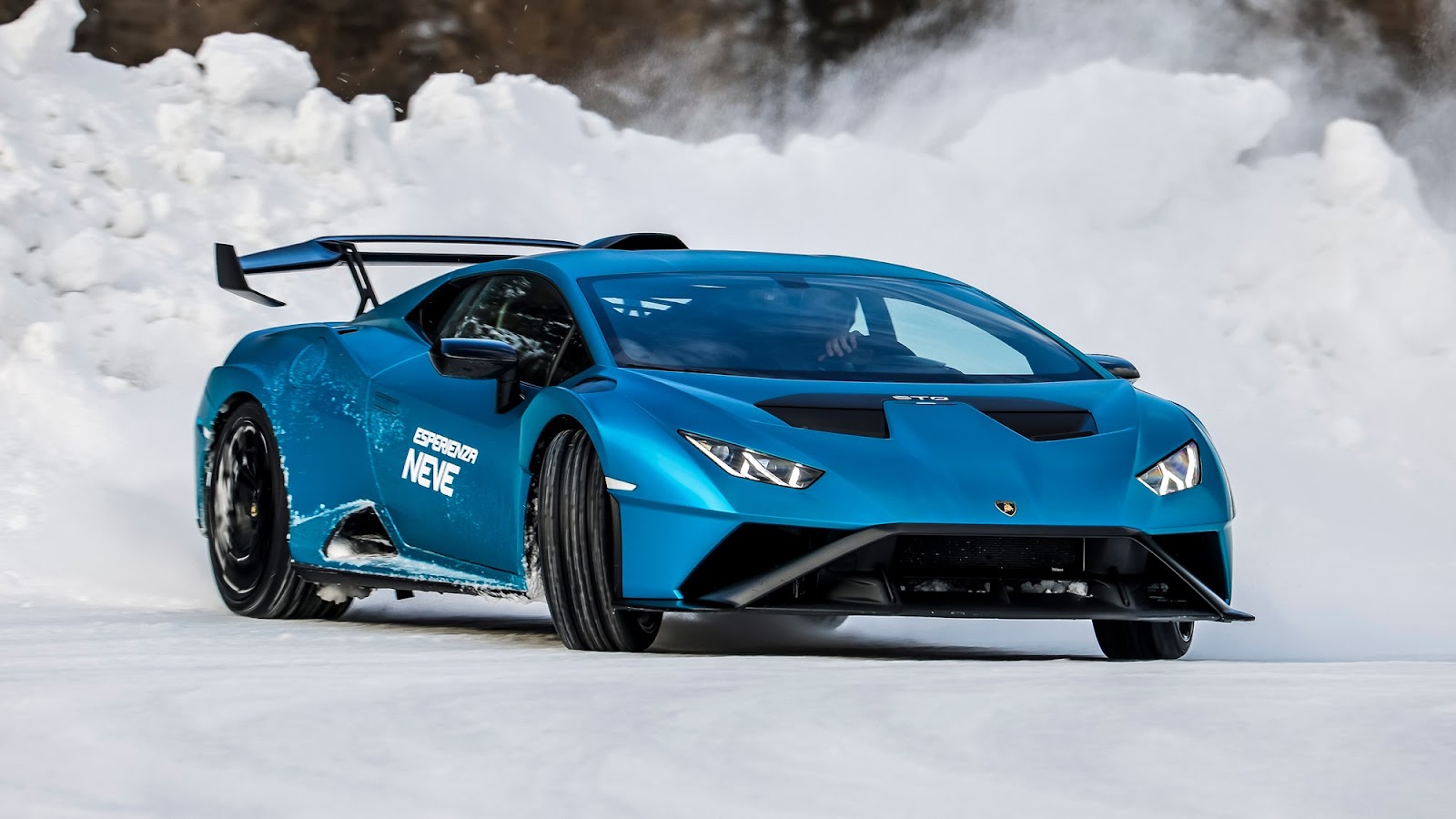 Lamborghini Huracan STO Driving on ice