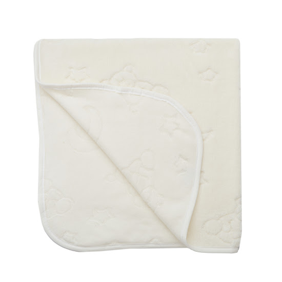 Children's blanket Twins Bear Hugs 100x80 (velour) ecru