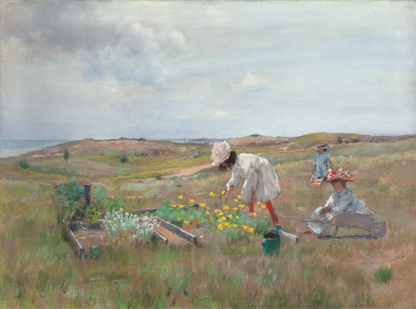 Gathering Flowers Shinnecock Long Island c 1897