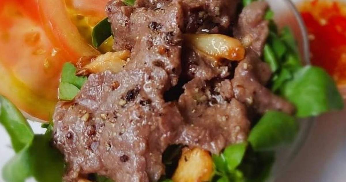 Rau cải XOONG trộn thịt bò