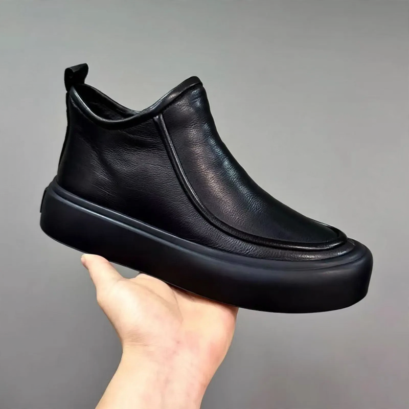 Lined Men's Chelsea Boots, Leather