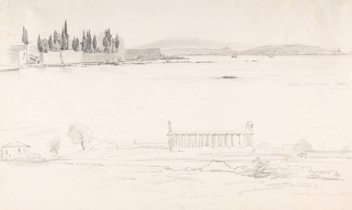 Studies of the Villa Cicerone at the Lago Lucrino near Naples and of the Temple