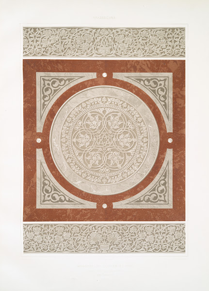 Arabesques mosquée de Qaouâm el Dyn frises et rosace en marbre XVIIIe siècle 187