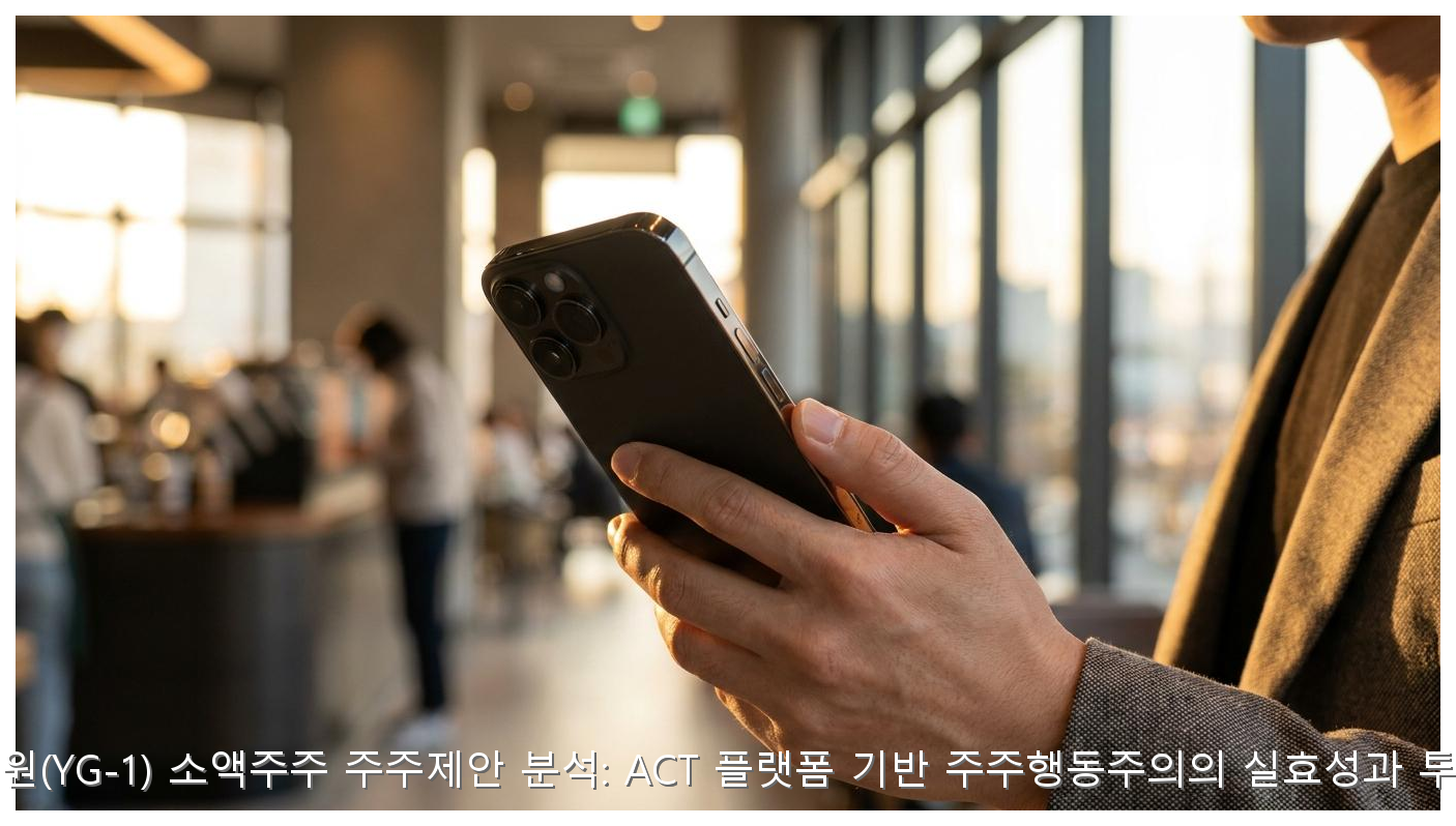 와이지-원(YG-1) 소액주주 주주제안 분석: ACT 플랫폼 기반 주주행동주의의 실효성과 투자 전략 핵심 안내 및 분석 인포그래픽 (3)