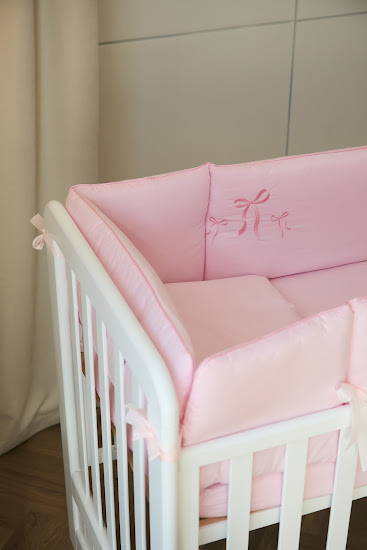 Bedding set for a baby crib 6 el Twins Belle pink