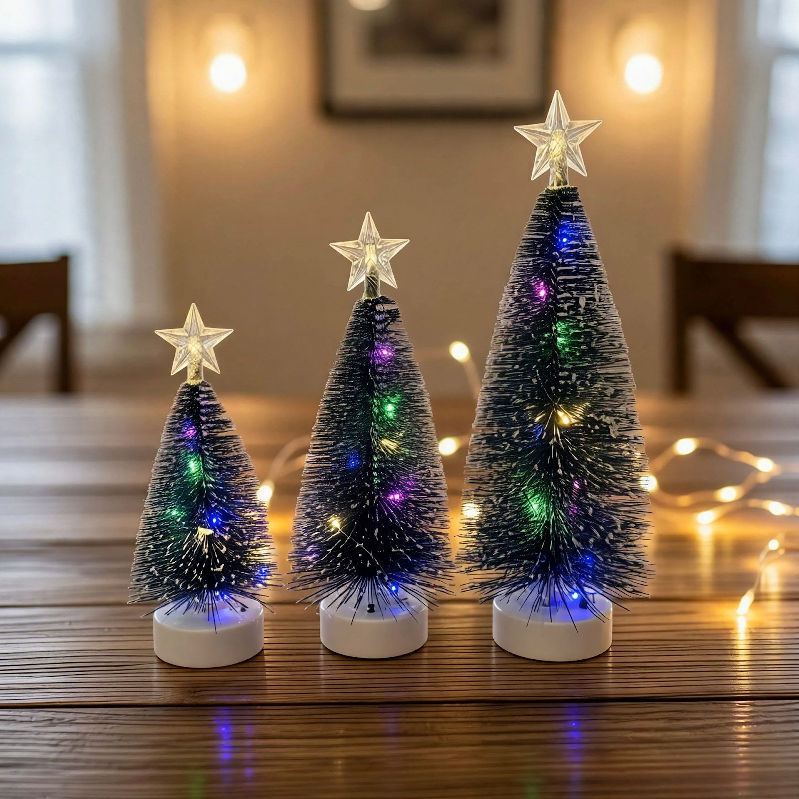 Mini-Weihnachtsbaum-Set mit LED-Beleuchtung