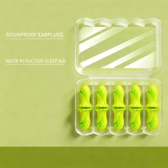 Silicone earplugs for sleeping and swimming