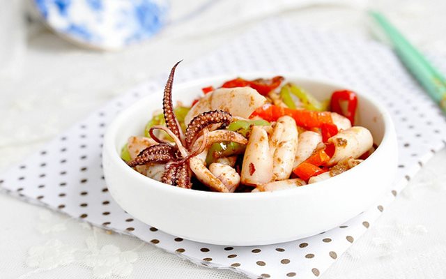 Mực Xào Ớt Cay