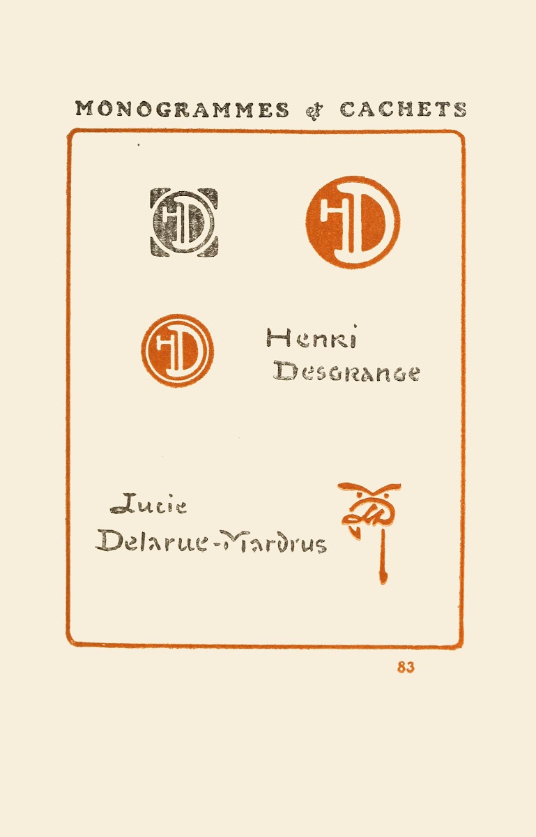 Le second livre des monogrammes marques cachets et es libris Pl81 1908