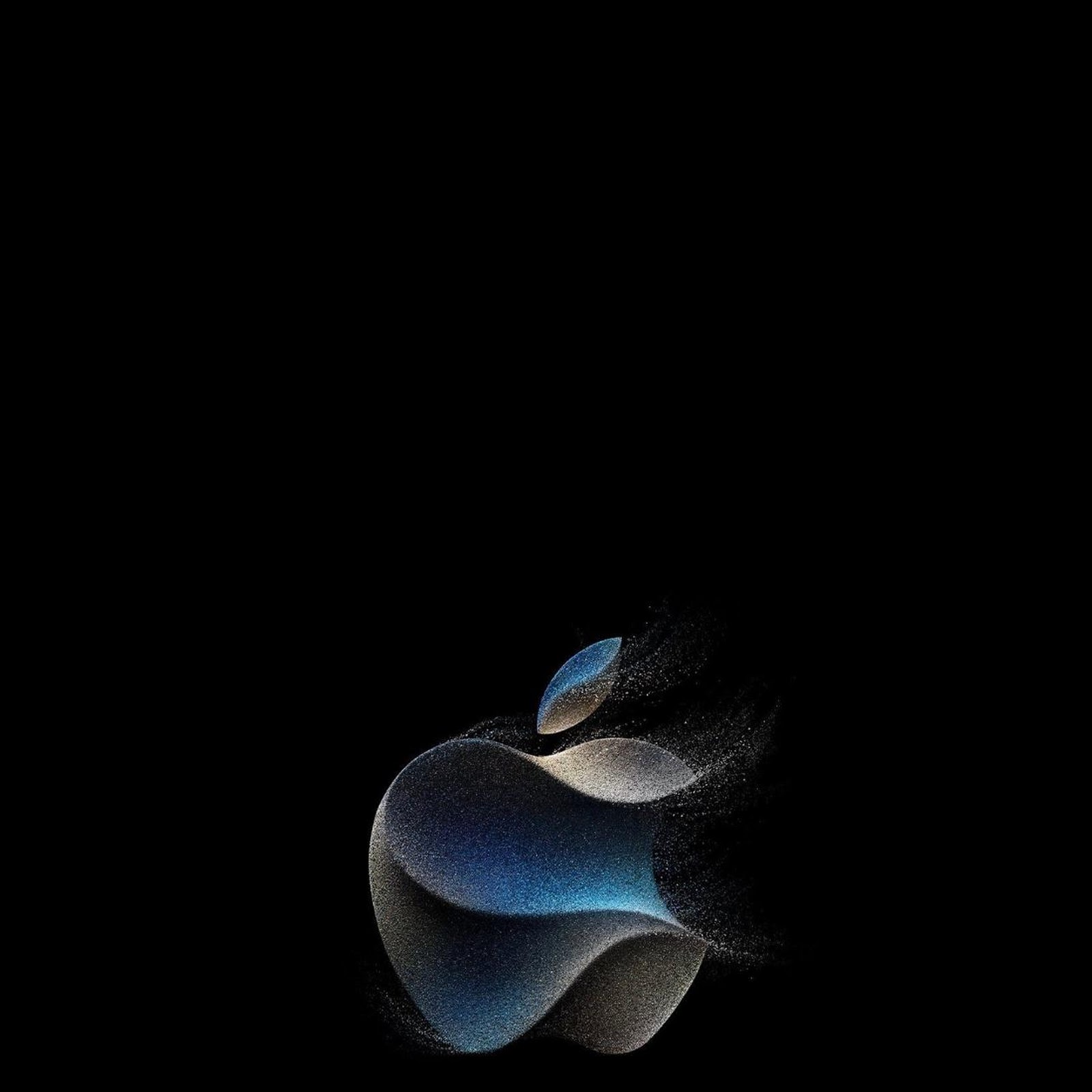 Download Apple Shimmering Logo Particle Art Full HD iPhone