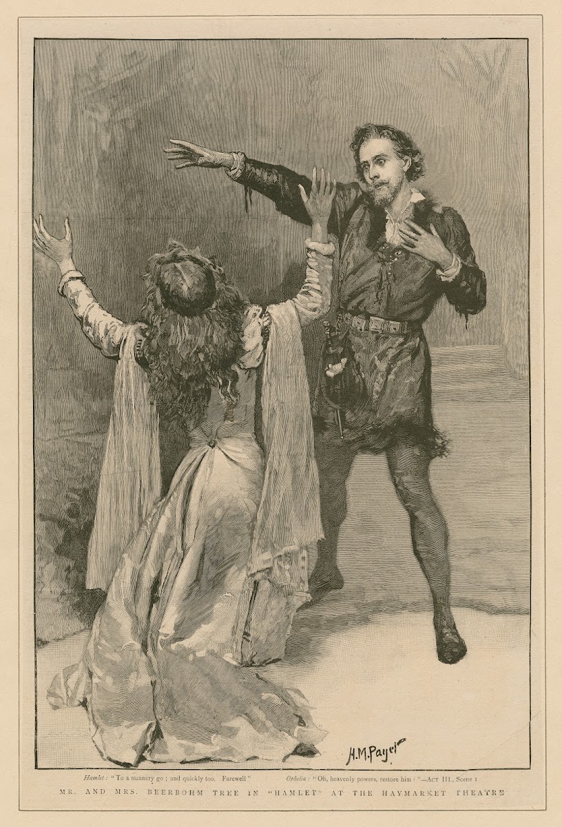 Mr and Mrs Beerbohm Tree in Hamlet at the Haymarket Theatre