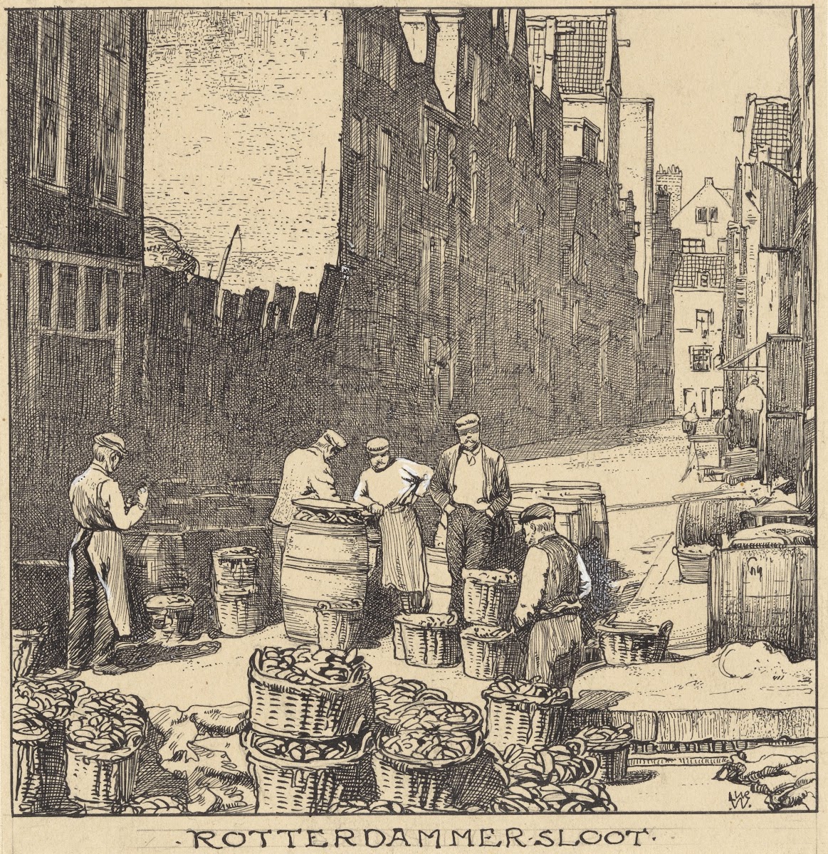 De Rotterdammer Sloot te Amsterdam gedempt in 1867 20th century