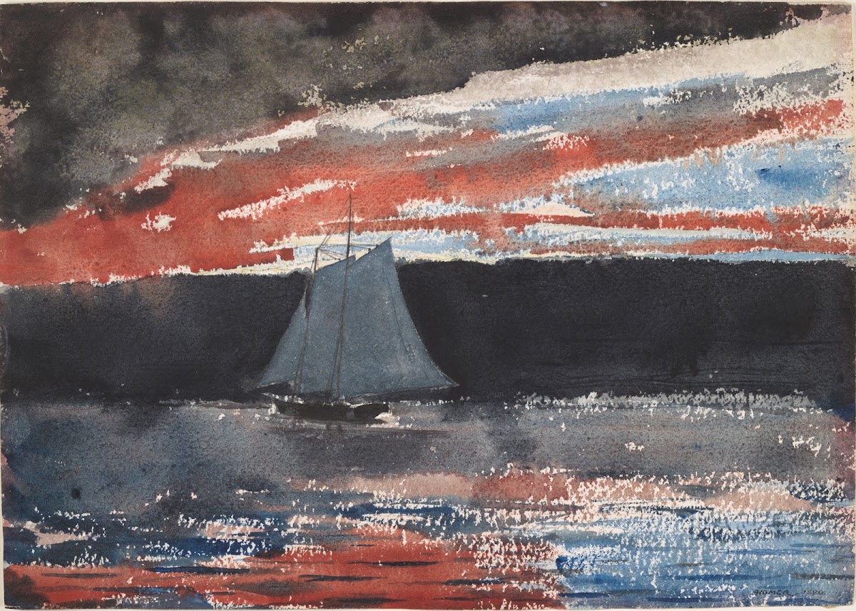 Schooner at Sunset 1880