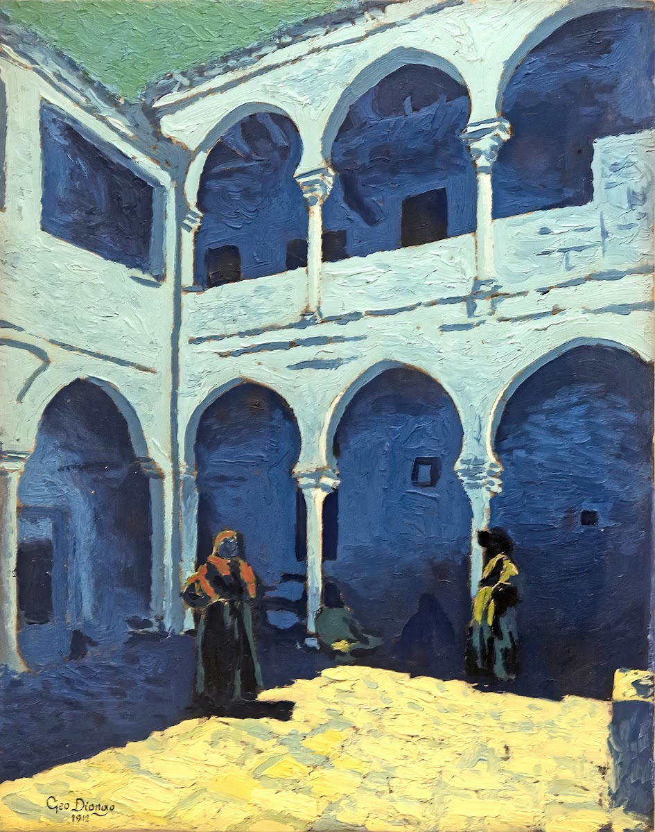 Courtyard of a Moroccan riad 1912