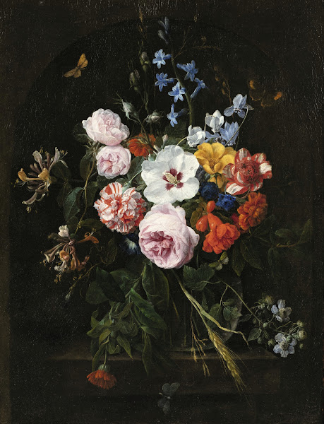 Still Life With Flowers In A Crystal Vase 1684
