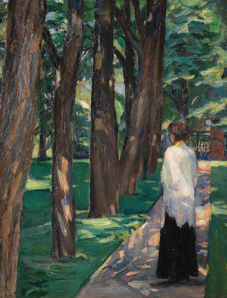 Dame im Park 1910