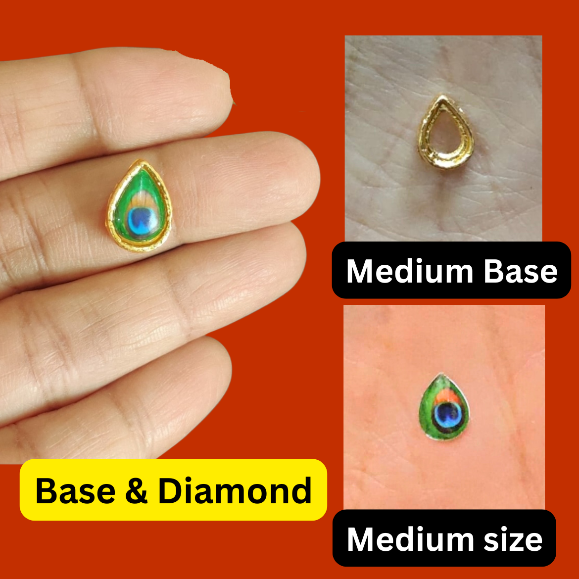 Morpankh Drop Medium (Base + Diamond) (pack of 50)