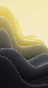 Minimalist Abstract Waves in Yellow and Gray