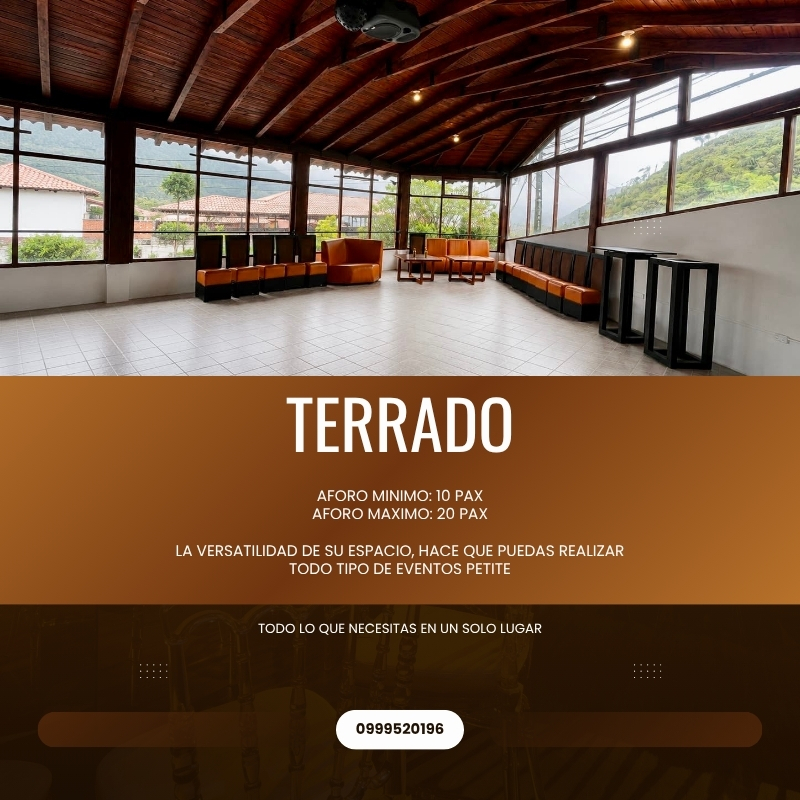 Salón para grupos y reuniones en Baños de Agua Santa