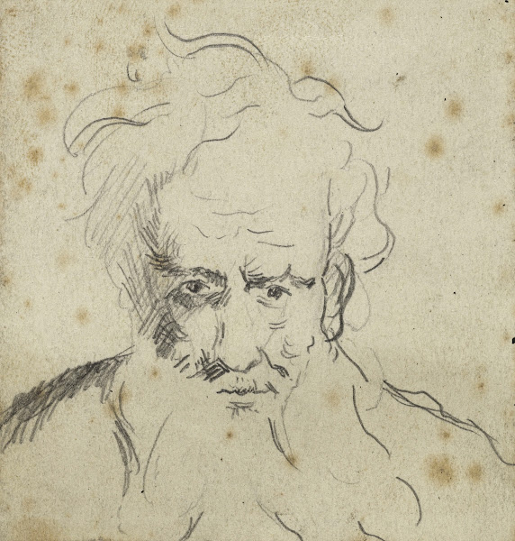 Tête de vieillard barbu de face 1896