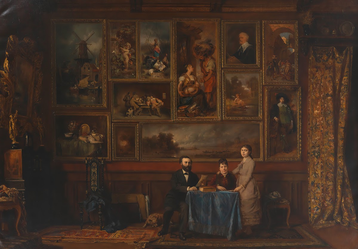 Salon des Ohrenarztes Hofrat Dr Adam Politzer ca 18801890