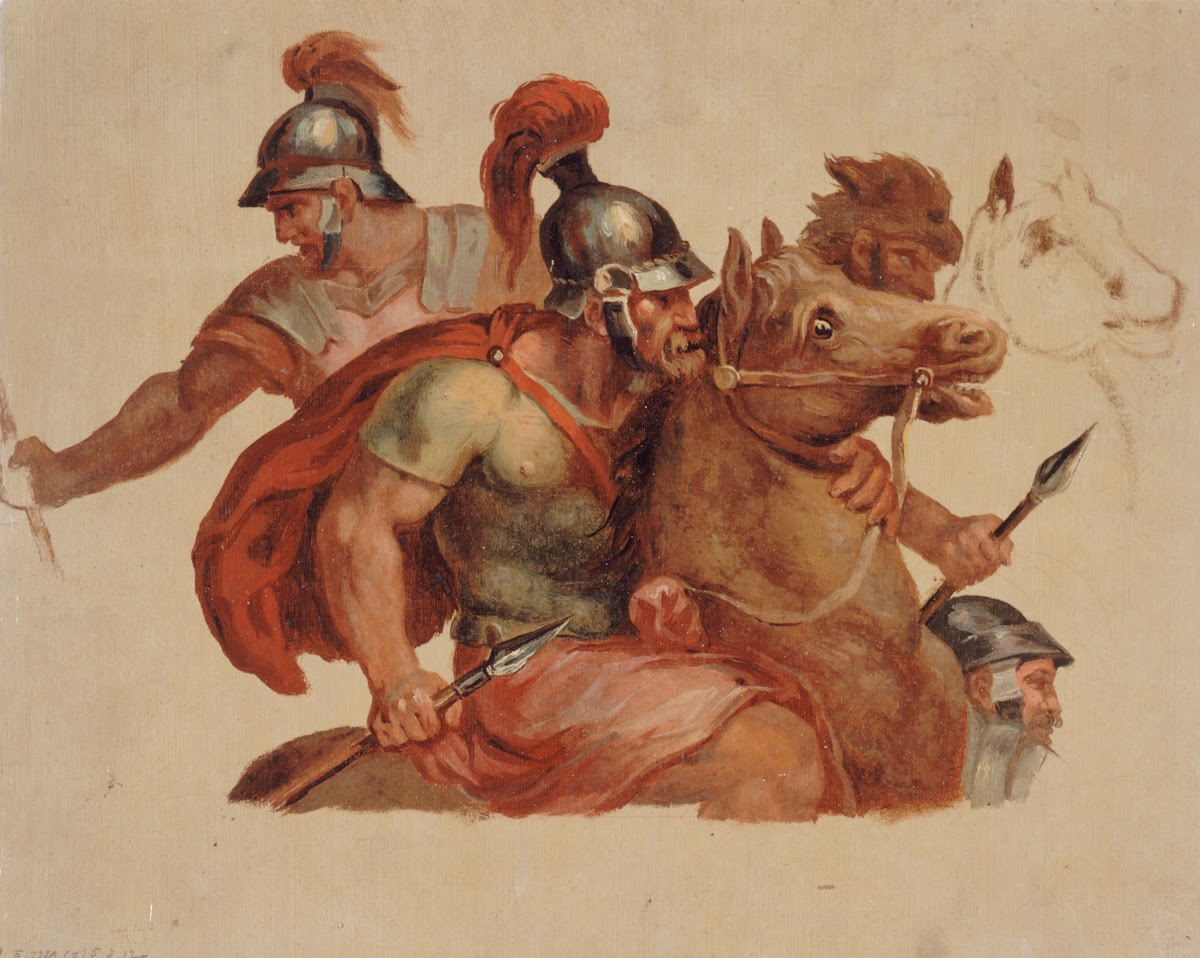 Études de cavaliers antiques daprès Charles Le Brun