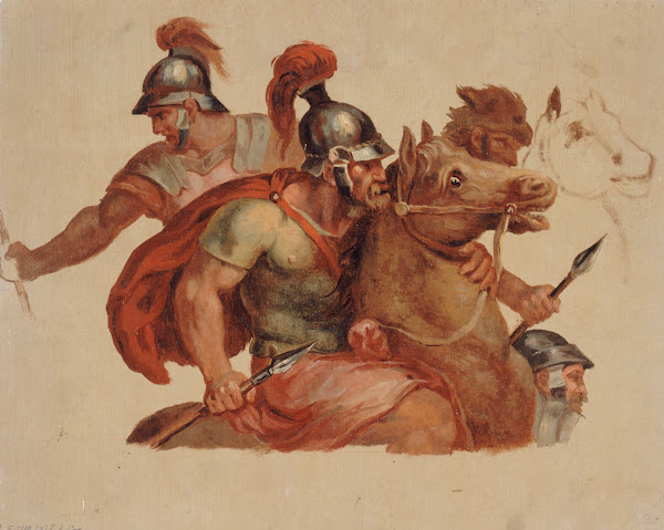 Études de cavaliers antiques daprès Charles Le Brun