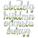 Canva frames Cursive Vintage Script Alphabets Template photo 4 template 316