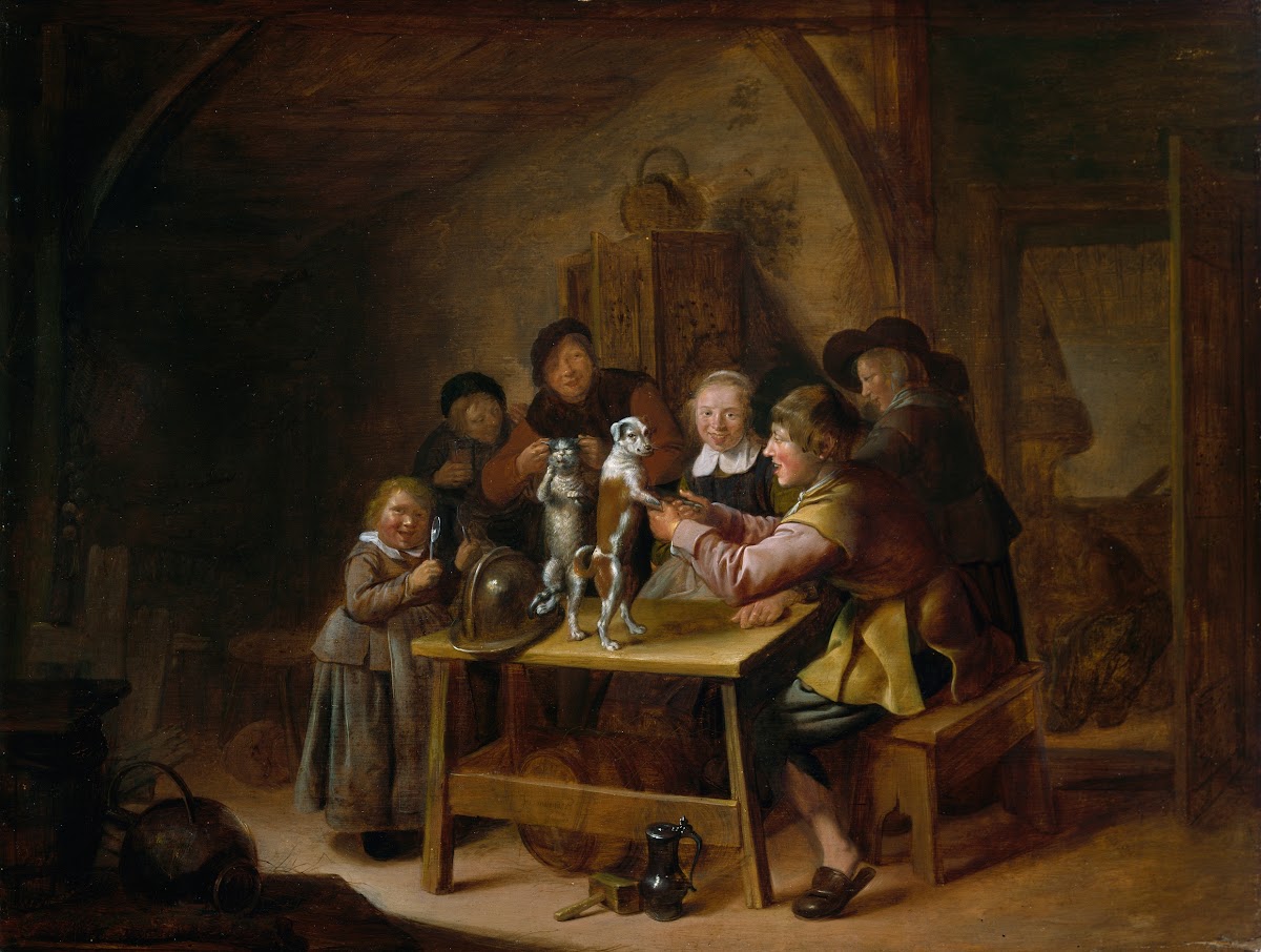 Peasants Teaching a Cat and Dog to Dance 1630s