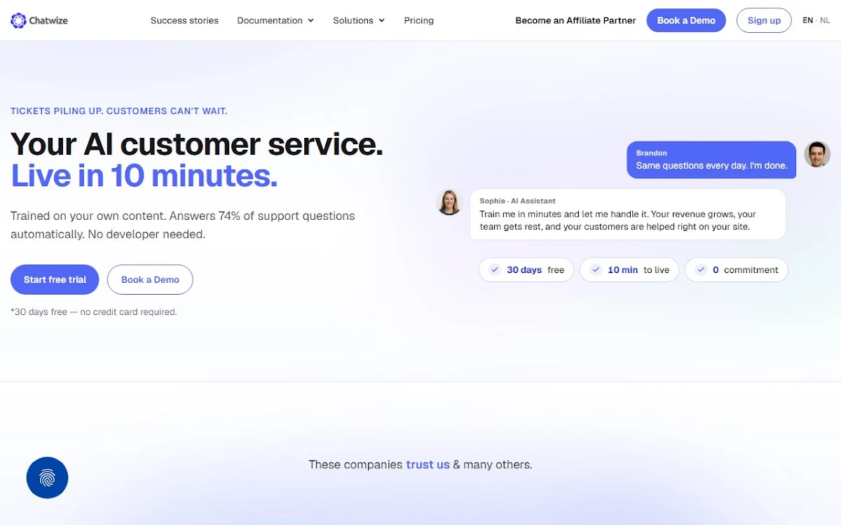 Captura de ChatWize.ai