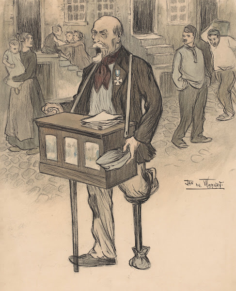 Oud generaal als straatmuzikant 1895   1899