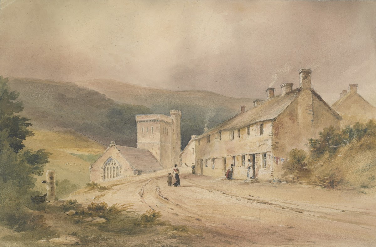 Landscape with cottage and church 1831
