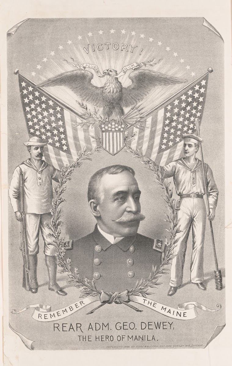 Rear Admiral George Dewey the hero of Manila 1898