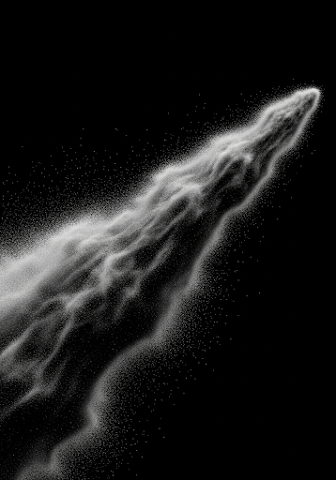 Abstract Particle Explosion Black White