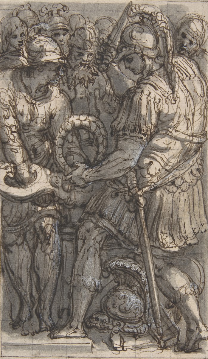 Alexander Cutting the Gordian Knot Study for a Fresco in the Castel SantAngelo R