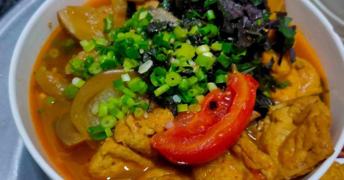 Canh cà tím đậu phụ